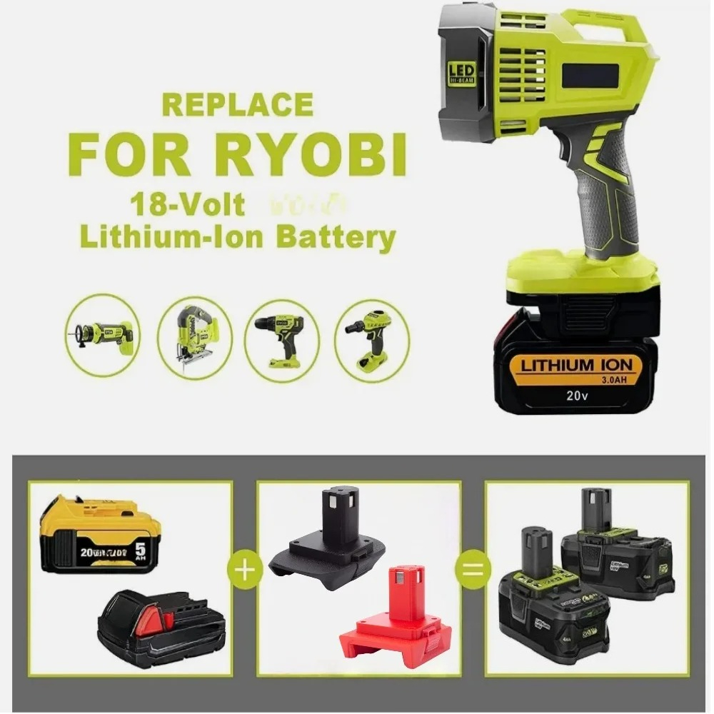 Power Tools Ryobi - Adaptador de Bateria para DEWALT para