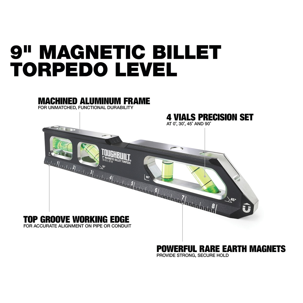 TOUGHBUILT TB-H2-L-9T-M Nível  - Power Tools Manual avaliação e preço